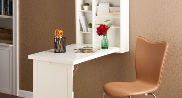 contemporary hideaway desk designs for narrow space