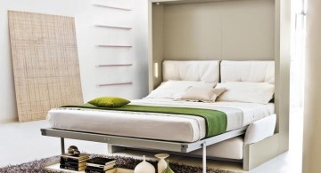 contemporary murphy bed couch ideas in white