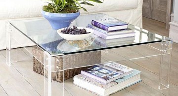 contemporary square acrylic coffee tables