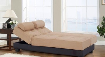 convertible bed designs in beige and espresso