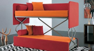 cool convertible bed designs in orange