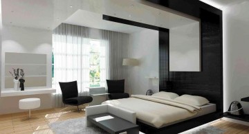 cool modern bedrooms with unique black panel canopy