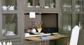 hideaway desk designs that attached to cupboard