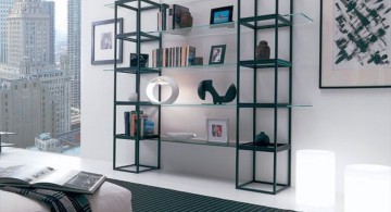 industrial steel elegant wall shelves