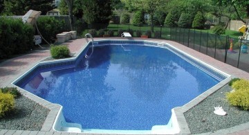 lazy l pool designs for narrow back yard