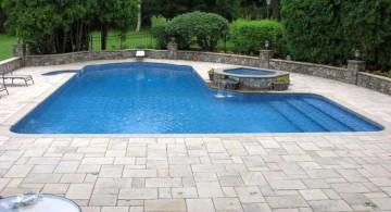 lazy l pool designs with separated hot pool