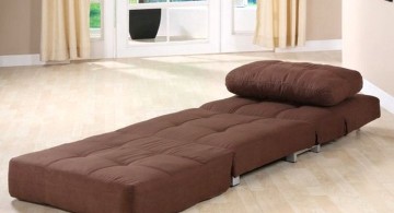 minimalist convertible bed designs in dark brown