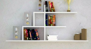 minimalist elegant wall shelves in white