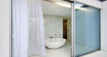 modern sliding glass door designs for the bathroom