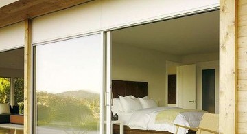 modern sliding glass door designs that connect the bedroom