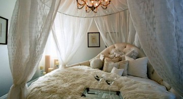 most romantic bedrooms with low chandelier