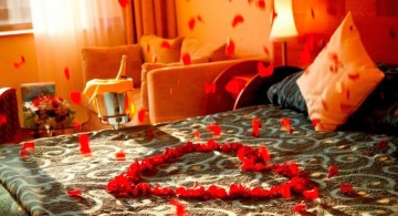 most romantic bedrooms with rose petals