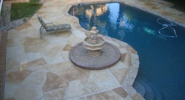 multi colored marble pool deck stone