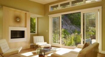 nature themed modern sliding glass door designs