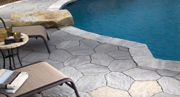 paved pool deck stone