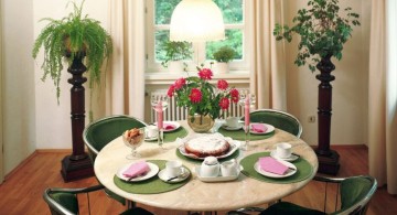 retro in green zen dining rooms