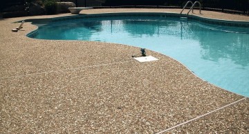 sand pattern pool deck stone