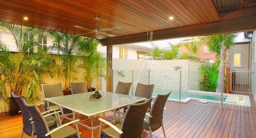 swimming pools for small spaces next to dining room