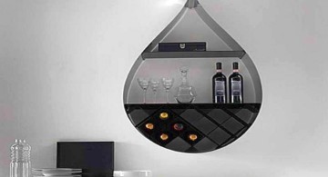 teardrop shaped elegant wall shelves