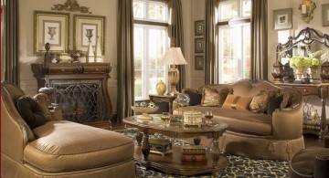tuscan living room colors in beige and olive