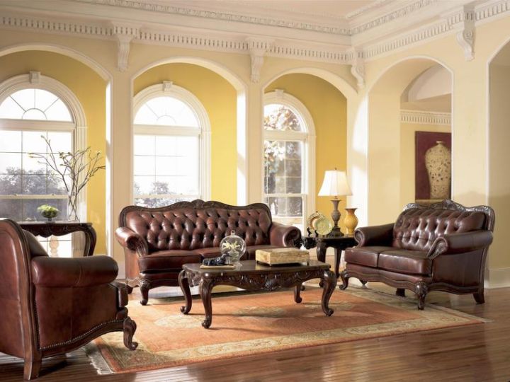tuscan living room colors with dark furnitures