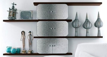 unique elegant wall shelves with column divider