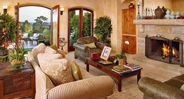 warm and cozy tuscan living room designs