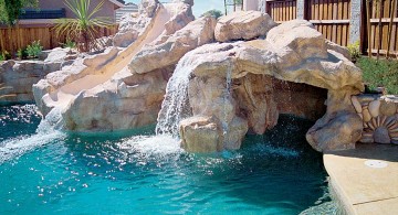 waterfalls for pools inground with natural stones