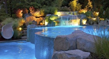 waterfalls for pools inground with vanishing edge