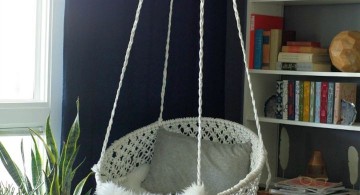 white hanging marrakech chair round reading chair