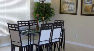 zen dining rooms in black and white