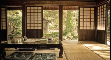 zen dining rooms outlooking the garden