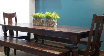 zen dining rooms with long benches